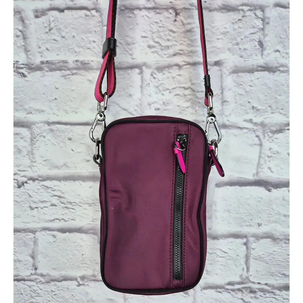 Cole Haan Nylon Convertible Backpack & Crossbody Travel Set Pink Purple - Picture 13 of 16